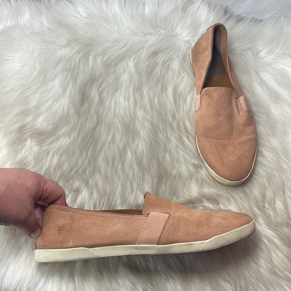 Frye Ivy‎ Blush Leather Slip On Sneakers Sz 10